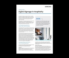 Guide to Digital Signage in the Hospitality Environment